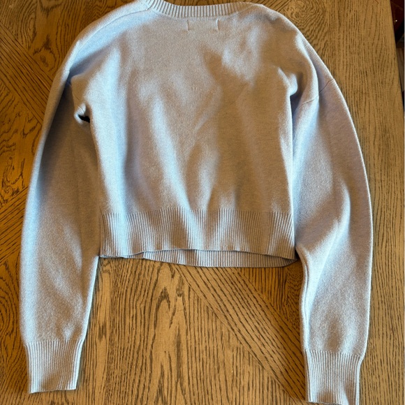 No Boundaries Baby Blue Sweater with Red Cherry Design - Picture 8 of 10